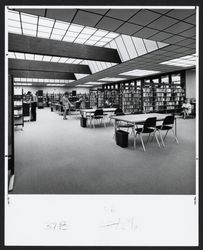 Using the card catalog in the adult reading area at the Northwest Branch Library