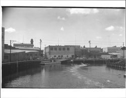 Petaluma River turning basin, Petaluma, California, 1954