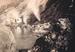 Bathhouse at Geysers on Pluton Creek