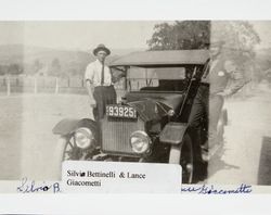 Silvio Bettinelli and Lance Giacometti, Petaluma, California, 1920s