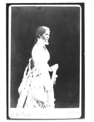 Portrait of an unidentified young woman associated with the Denman family at a graduation ceremony