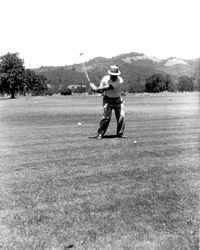 Golfers at opening day at Oakmont Golf Course