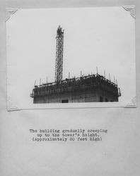 Poultry Producers of Central California grain elevator under construction, Petaluma, California, 1938