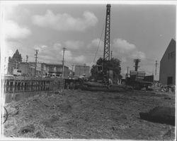 Repairing the Washington Street Bridge, Petaluma, California, about 1953