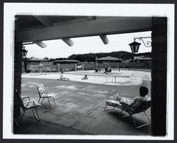 Pool area at Wikiup Greens, Santa Rosa, California, 1964