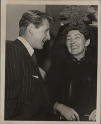 Actor Lloyd Bridges with Helen Putnam, Petaluma, California, about 1951