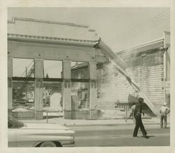 Demolition of the M. Vonsen building, Petaluma, California, Apr. 23, 1960