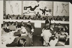 Sports figures at the Red Coat banquet for the benefit of the March of Dimes at the Flamingo Hotel, Santa Rosa, California, 1960