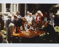 Petaluma Museum docent luncheon at the Riddle home, 416 G Street, Petaluma, California, June 18, 2002