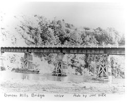 Duncan [sic] Mills Bridge, Duncans Mills, California, 1958