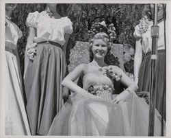 Queen Noreen Carlson and court members of the Valley of the Moon Vintage Festival