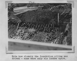 Part of the Poultry Producers of Central California feed mill, Petaluma, California, under construction, 1938