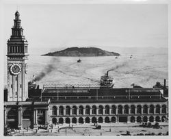 Ferry traffic near the San Francisco Ferry Building, San Francisco, California, 1926