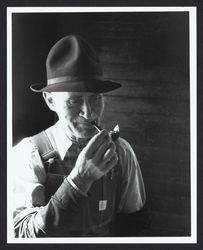 Petaluma and Santa Rosa Railroad conductor Jacko Williams, Sonoma County, California, 1936