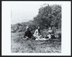 Having a picnic on Fitch Mountain