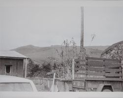 Old "Russian" cabin on the Mann Ranch, Gleason Beach, California, 1960s