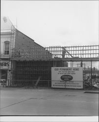 Crocker-Anglo National Bank at 125 Western Ave., Petaluma, California, under construction, 1962