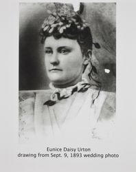 Wedding portrait of Eunice Daisy Urton, September 9, 1893