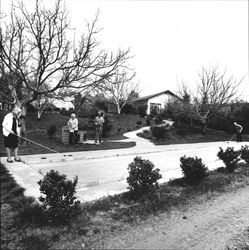 Shuffleboard court at Valle Vista, Santa Rosa, California, about 1971