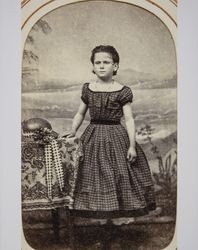 Portrait of an unidentified young girl taken in Petaluma, California in the 1870s