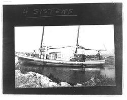 Four Sisters loaded with crates, Petaluma, California, about 1898