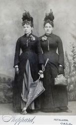 Portrait of Sarah and Elizabeth Nichols, Petaluma, California, circa 1880