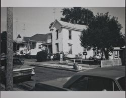 Residential quake damage to houses at 700, 718, 720, 722 Beaver Street, Santa Rosa, California, September 1969