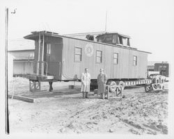 Caboose from the Petaluma and Santa Rosa Railroad, Petaluma, California, about 1953