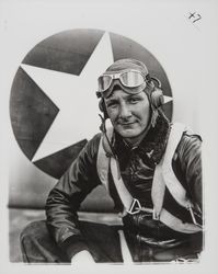 Don Meacham in flying togs