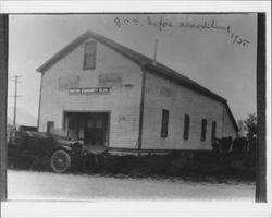 Exterior of the Graton Community Club, Graton, California, April 14, 1928