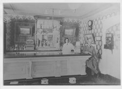 Interior views of unidentified saloons of Petaluma