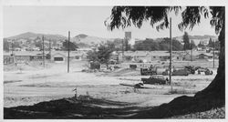 Linda Del Mar Subdivision in Petaluma, California, under construction, as seen from Jess Avenue, about 1960