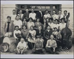 Members of the Petaluma Junior High School Orchestra, 115 Fair Street, Petaluma, California, 1926