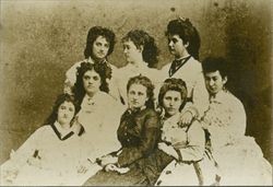 Portrait of Vallejo girls, Sonoma, California(?), about 1865