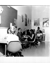 Empire College students in the student lounge, Santa Rosa, California, 1970