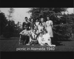 Nissen family picnic in Alameda, California, 1940