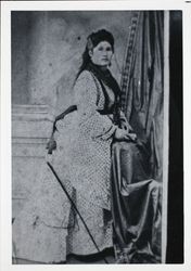 Unidentified female Caseres family member, Sonoma County?, California, 1860s or 1870s