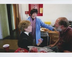 Mae Tan, John Agnew and his wife Pam at the farewell party at Sunset Line & Twine Company in Petaluma, California, on Dec. 22, 2006