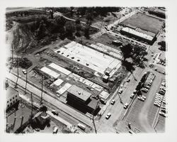 Aerial view of construction of the post office, Santa Rosa, California, 1964