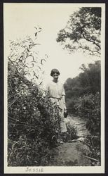 Jessie Swanets by the Russian River, Russian River, California, about 1920