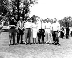 Golfers at opening day at Oakmont Golf Course