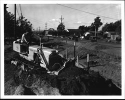 Digging a ditch along Santa Rosa Ave, Santa Rosa, California, 1959