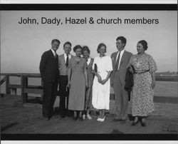 John Begley, Russell and Hazel Nissen and unidentified members of the First Baptist Church of Petaluma., about 1935