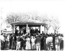 Crowd at a rally for Estes Kefauver, Petaluma, California, 1956