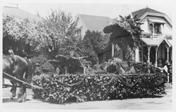 Unidentified floats and participants in an undated Rose Parade