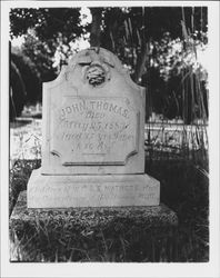 Mathers family plot in Liberty Cemetery, Petaluma, California, 1955