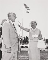 California State Governor Goody Knight at the Sonoma County Fair, Santa Rosa, California