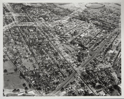 Aerial view of Santa Rosa from College Ave. and the freeway