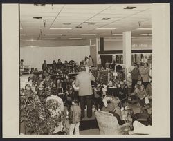 Santa Rosa High School band playing at Sears opening day, Santa Rosa, California, 1980