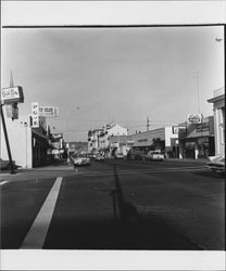 Western Avenue at intersection with Liberty Street, Petaluma, California, 1961